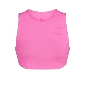 SKIMS Sport Swim High Neck Top In Taffy Pink S